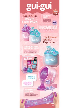 Gui-gui Shimmer Slime Deluxe Twin Pack, Assorted 1 Piece (Style & Color May Vary) | Collectible Slime | Creative Fun Ideas | Develops Sensory Skills | Entertaining Toy | Stress Relief Toys for Kids - view 4
